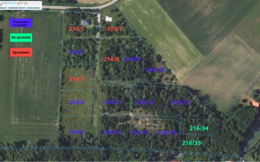 Działka bud 216/35 na osiedlu zamknięty k.Nasielsk