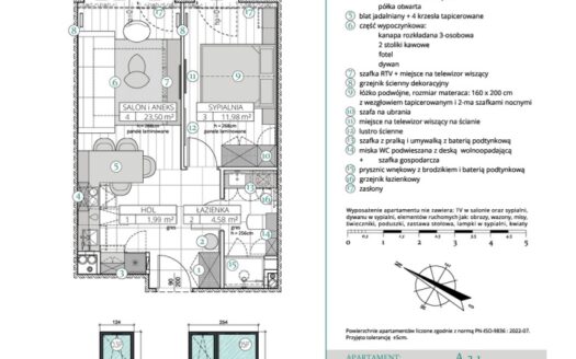 Apartamenty Remedium A.2.1 – w pełni wyposażony