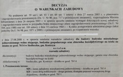 Szybki dojazd do Poznania – działka w Siedleczku