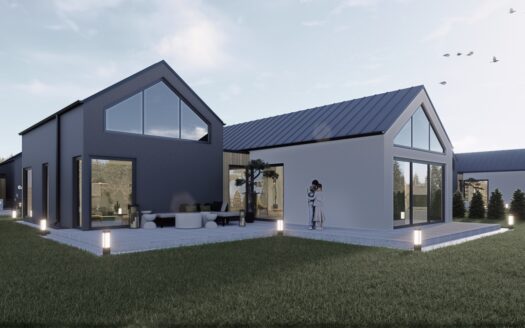 Nowoczesny dom z garażem blisko lasu