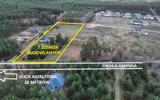 Działka budowlana Sąsieczno przy lesie