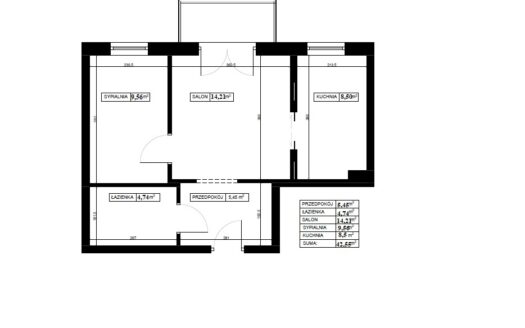 Mieszkanie 2 – pokojowe blisko CH Bonarka